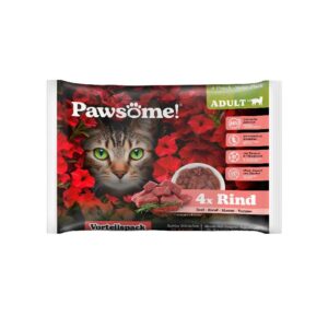 Pawsome Adult Βοδινό 85gr FlowPack (4 Τεμ.)